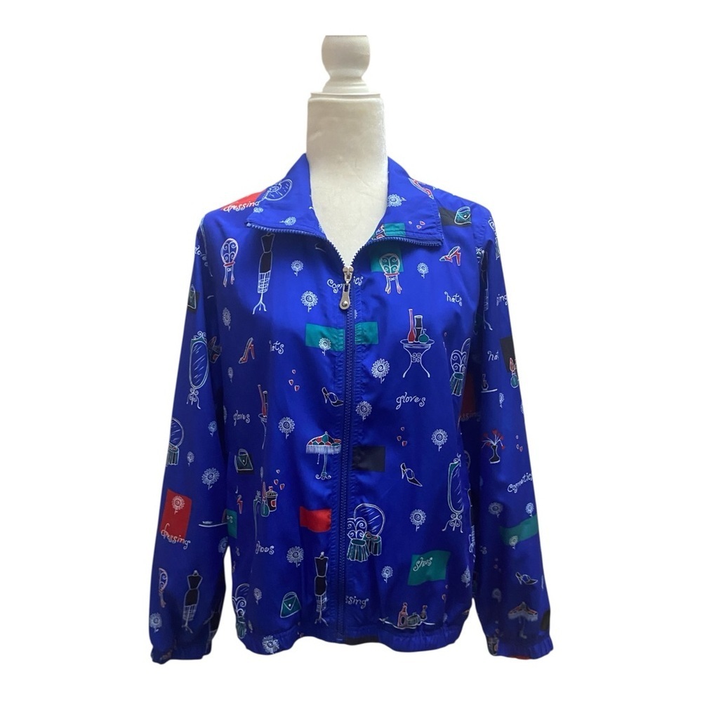 Koret Sport Womens Vintage Blue Windbreaker Jacket